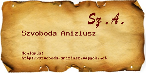 Szvoboda Aniziusz névjegykártya